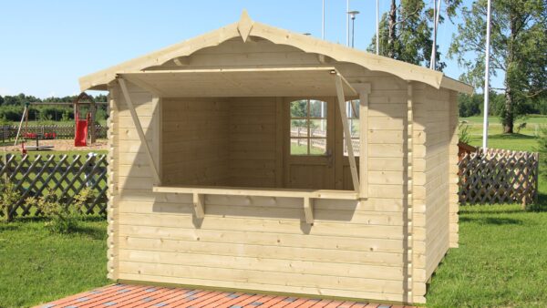 Fából készült kioszk