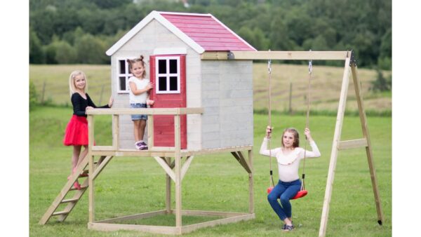 M23-G Ház emelvénnyel és egy hintával + edzőterem rögzítéssel