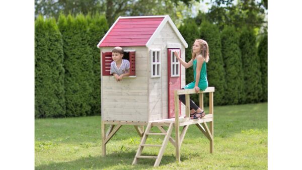 M25R Játszóház PIROS emelvénnyel